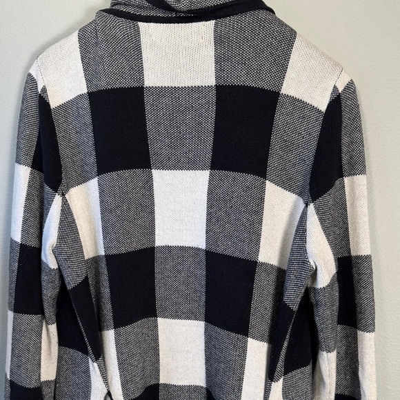Jones New York Black and White Checkered Cardigan - Picture 6 of 8